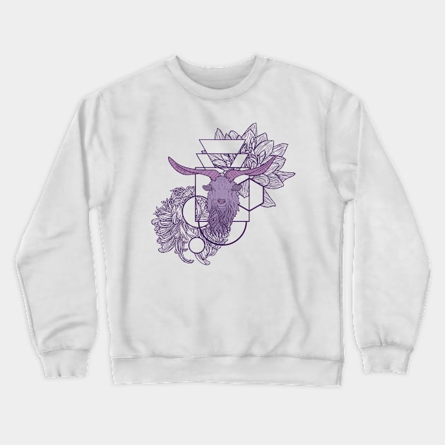 Geometric Goat Crewneck Sweatshirt by RiaoraCreations